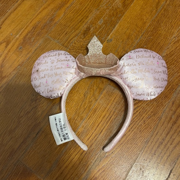 Used Disney Princess Minnie Mouse ears, pink and gold - Picture 2 of 3